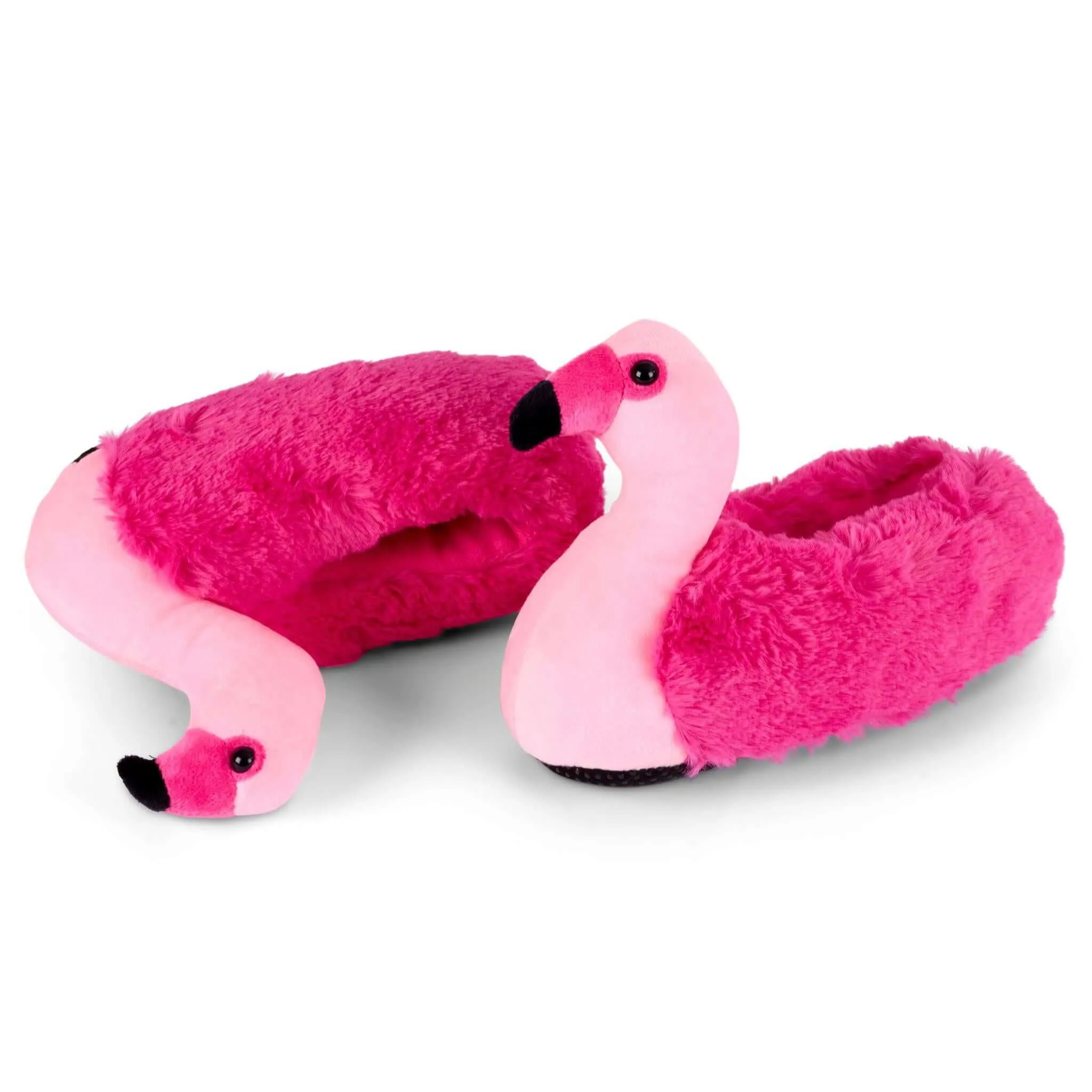 3D Plush Pink Flamingo Slippers - Size UK Kids 11 - 1Y