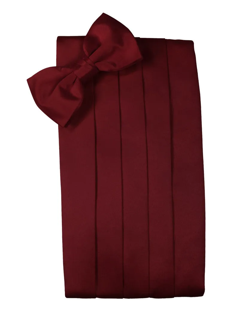 Apple Red "Premier" Satin Cummerbund Set