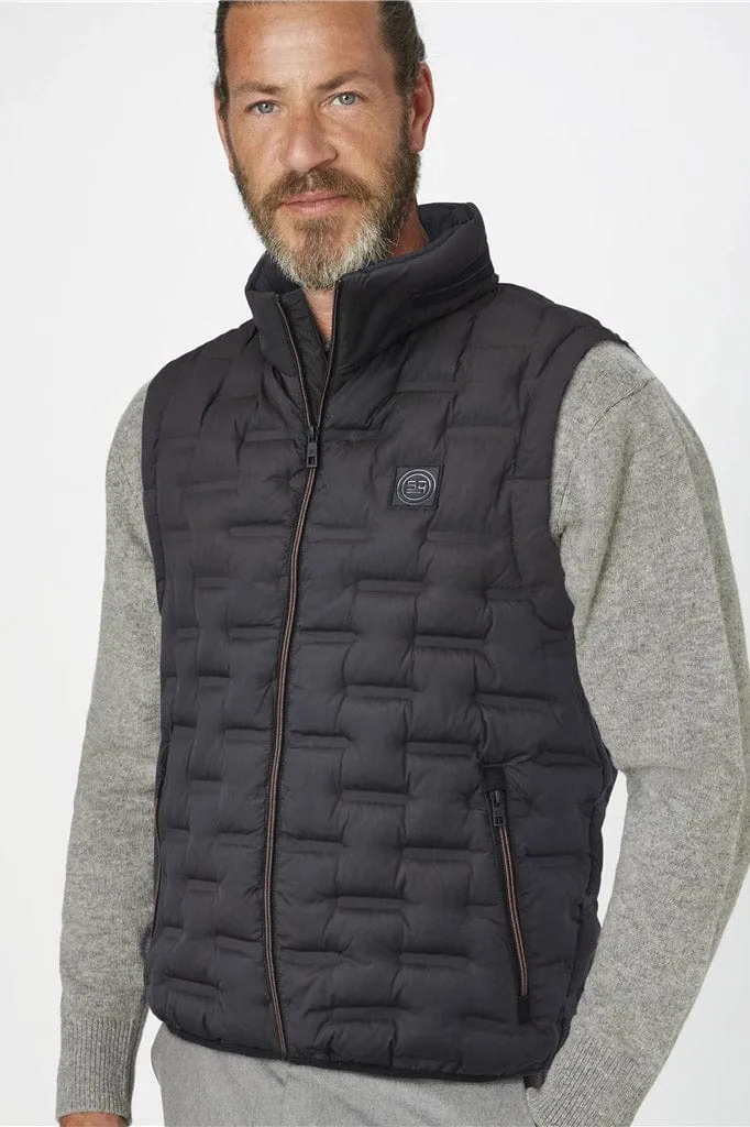 Ares Water Resistant Recycled Down Gilet - Navy