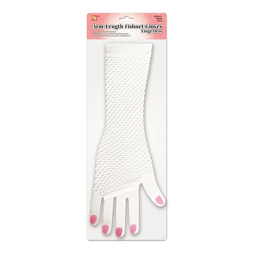 ARM-LENGTH FISHNET GLOVES - FINGERLESS
