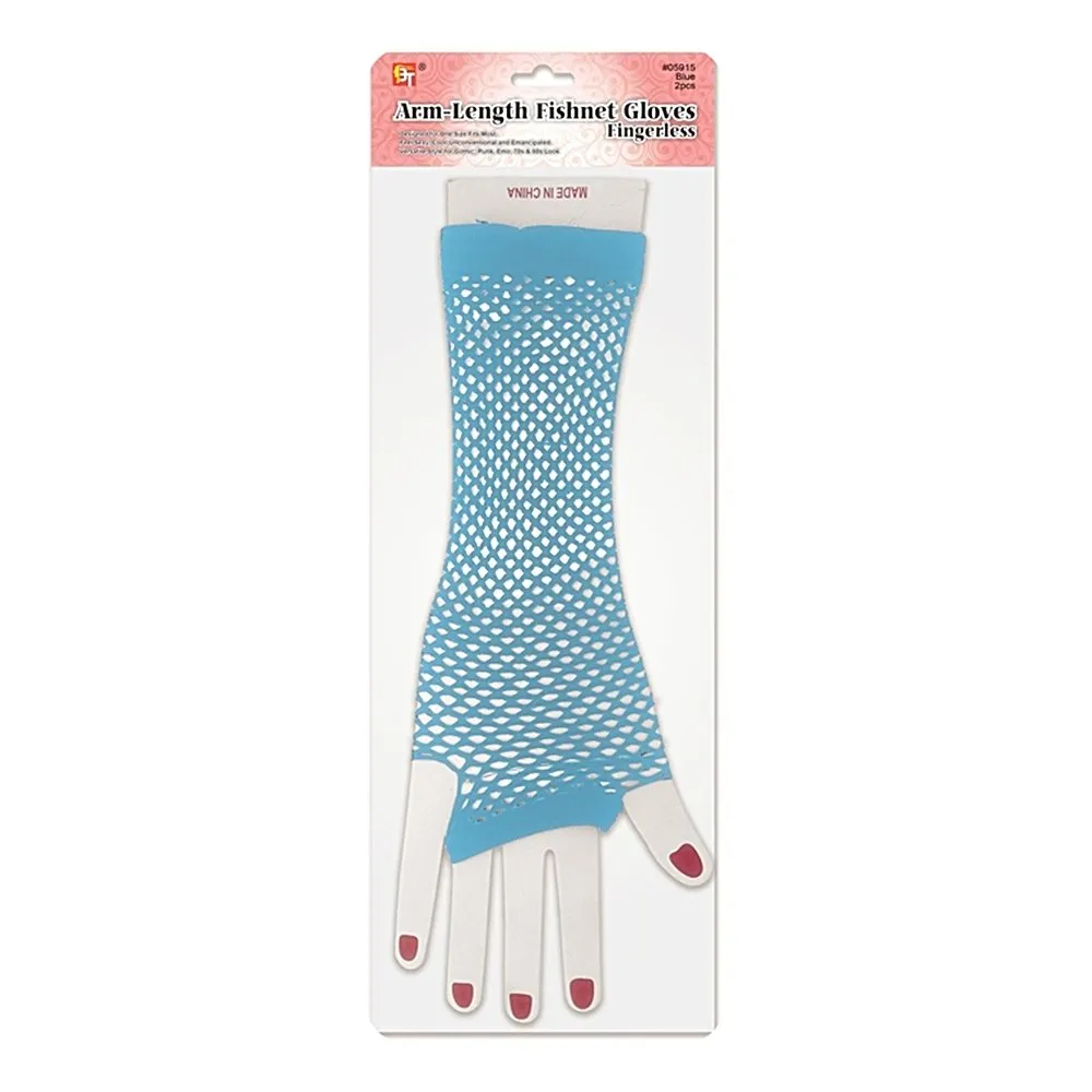 ARM-LENGTH FISHNET GLOVES - FINGERLESS