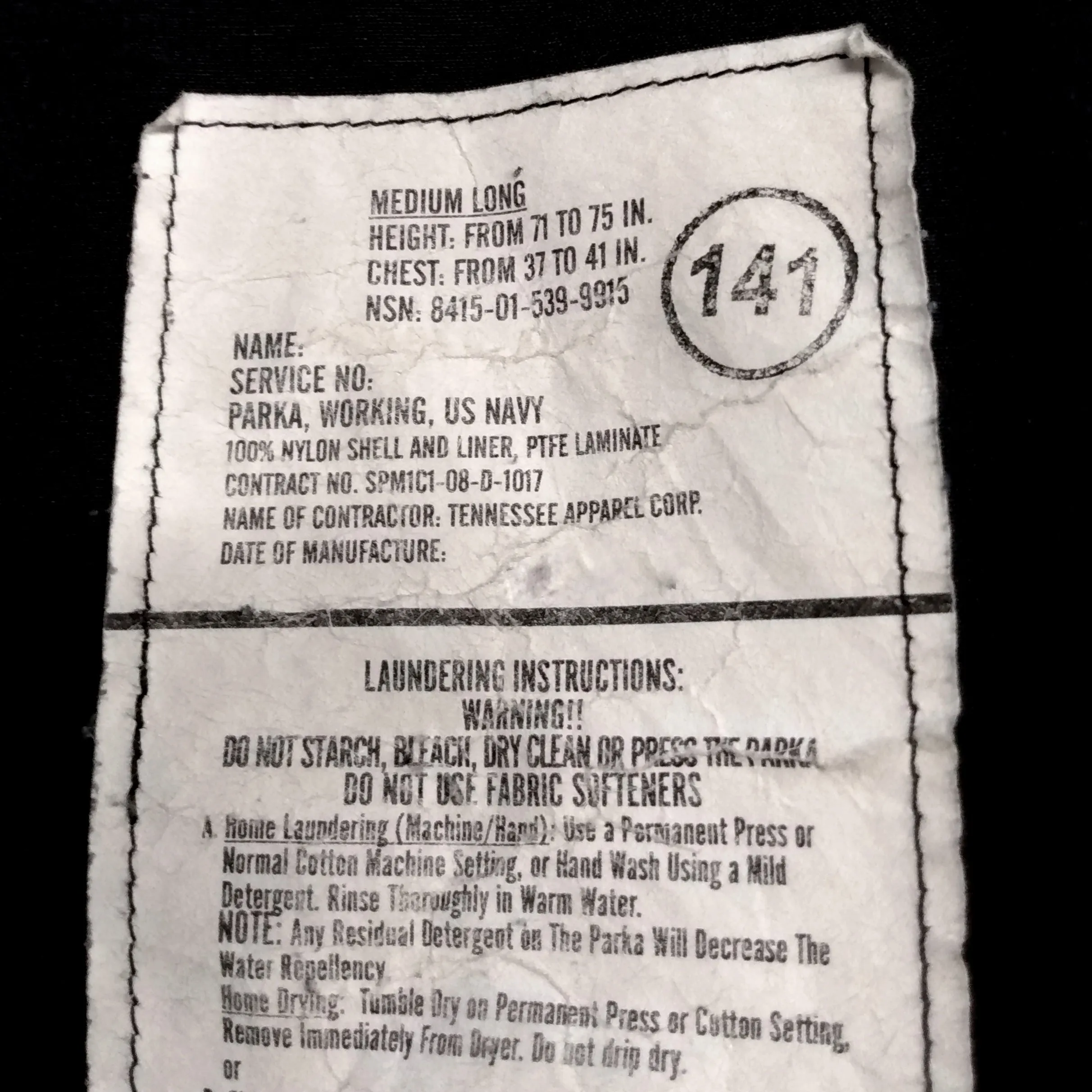 AS-IS NAVY NWU Type 1 Parka