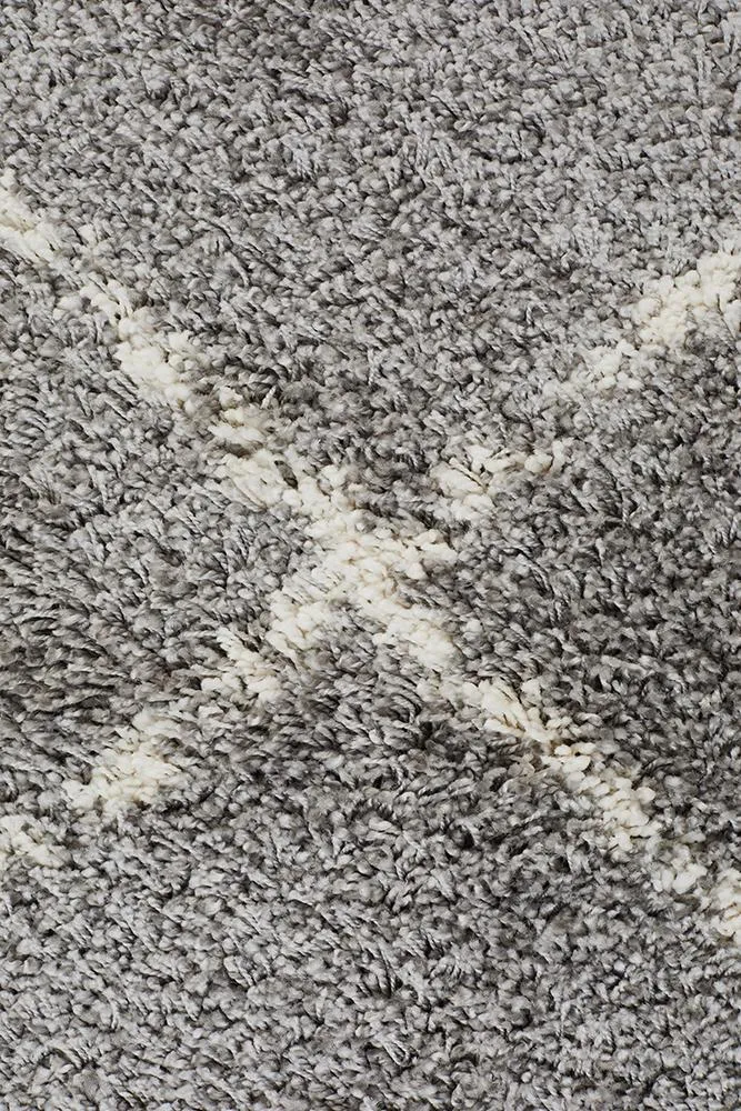 Bella Silver Fringed Rug