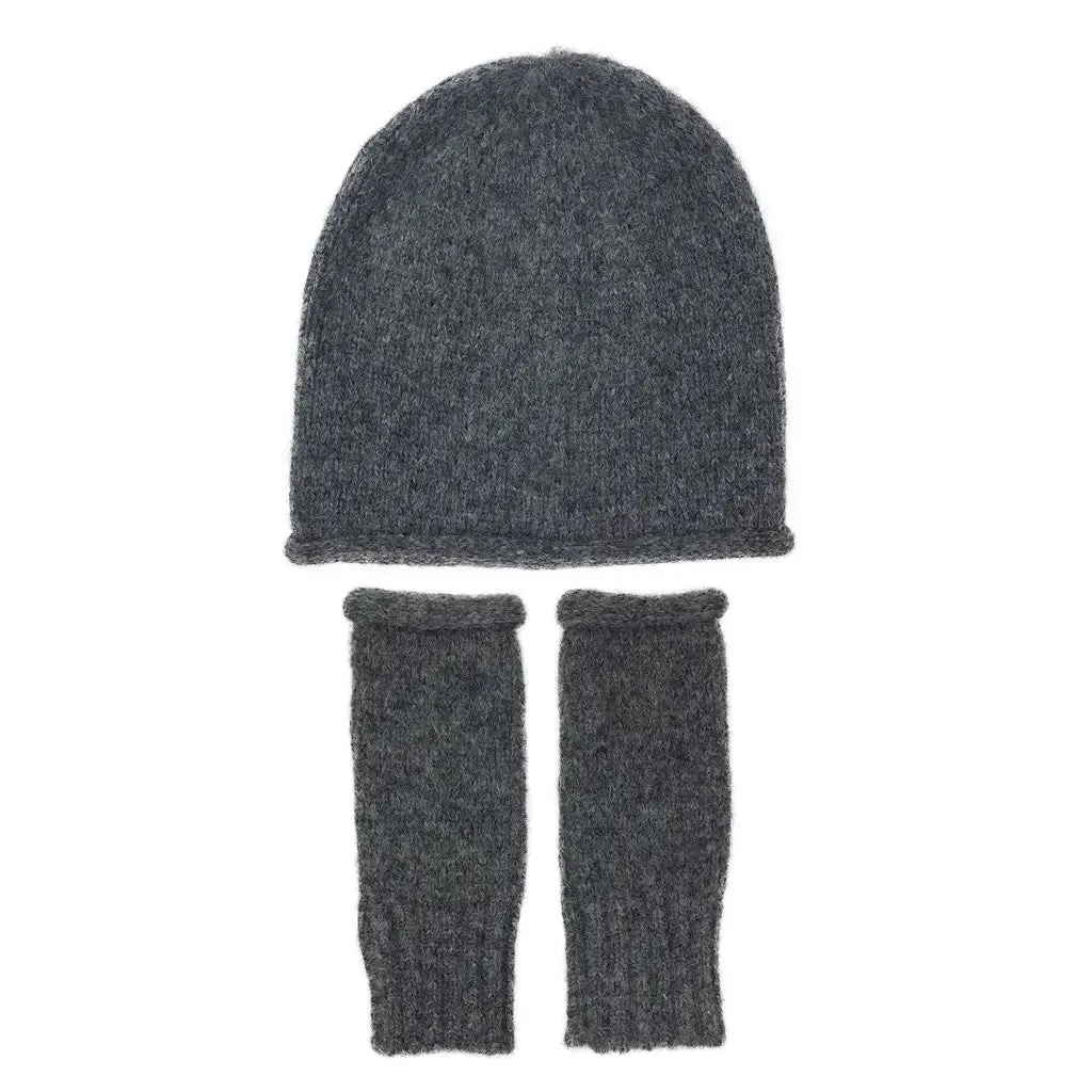Charcoal Essential Knit Alpaca Gloves | Ethical Style