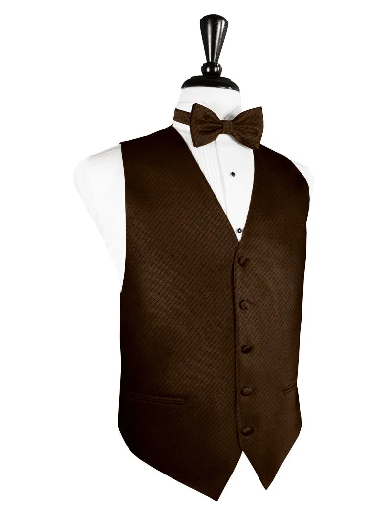Chocolate Palermo Tuxedo Vest and Tie Set