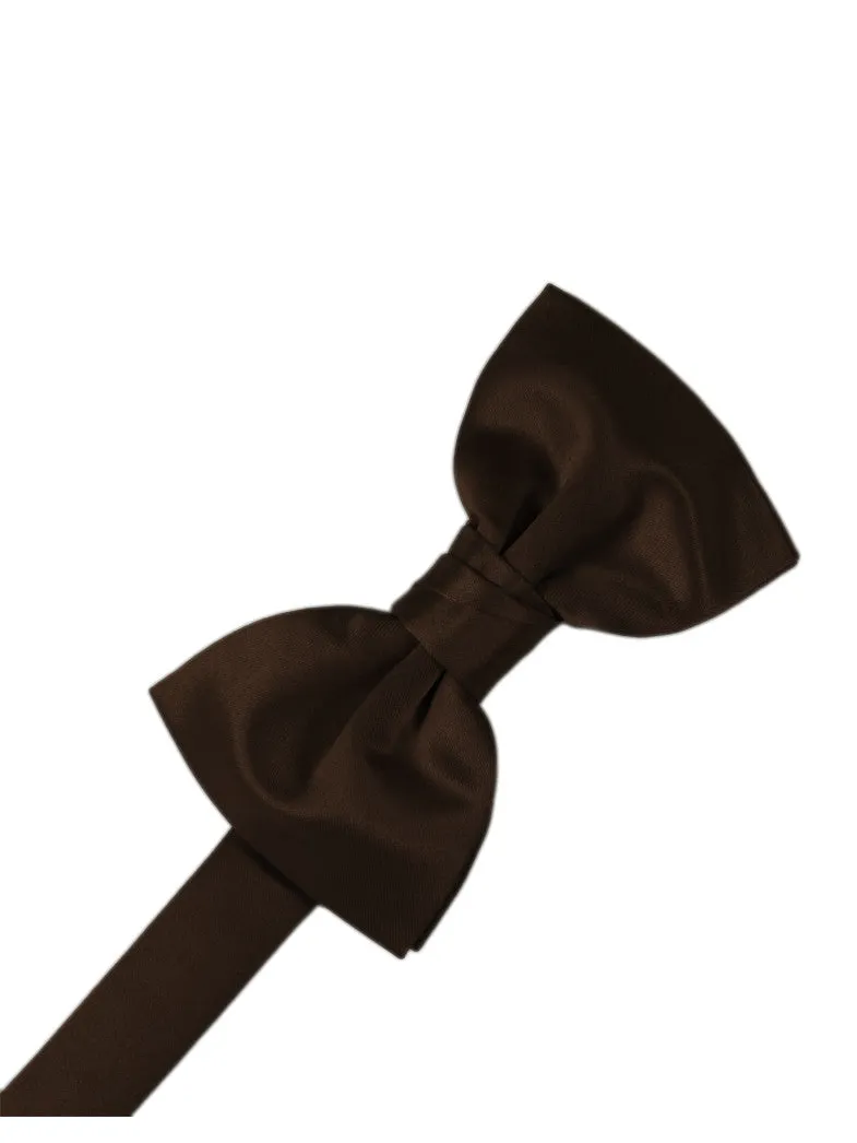 Chocolate "Premier" Satin Formal Bow Tie