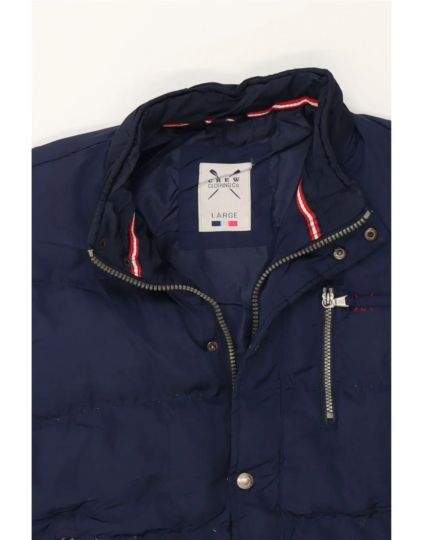 CREW CLOTHING Mens Padded Gilet UK 40 Large Navy Blue