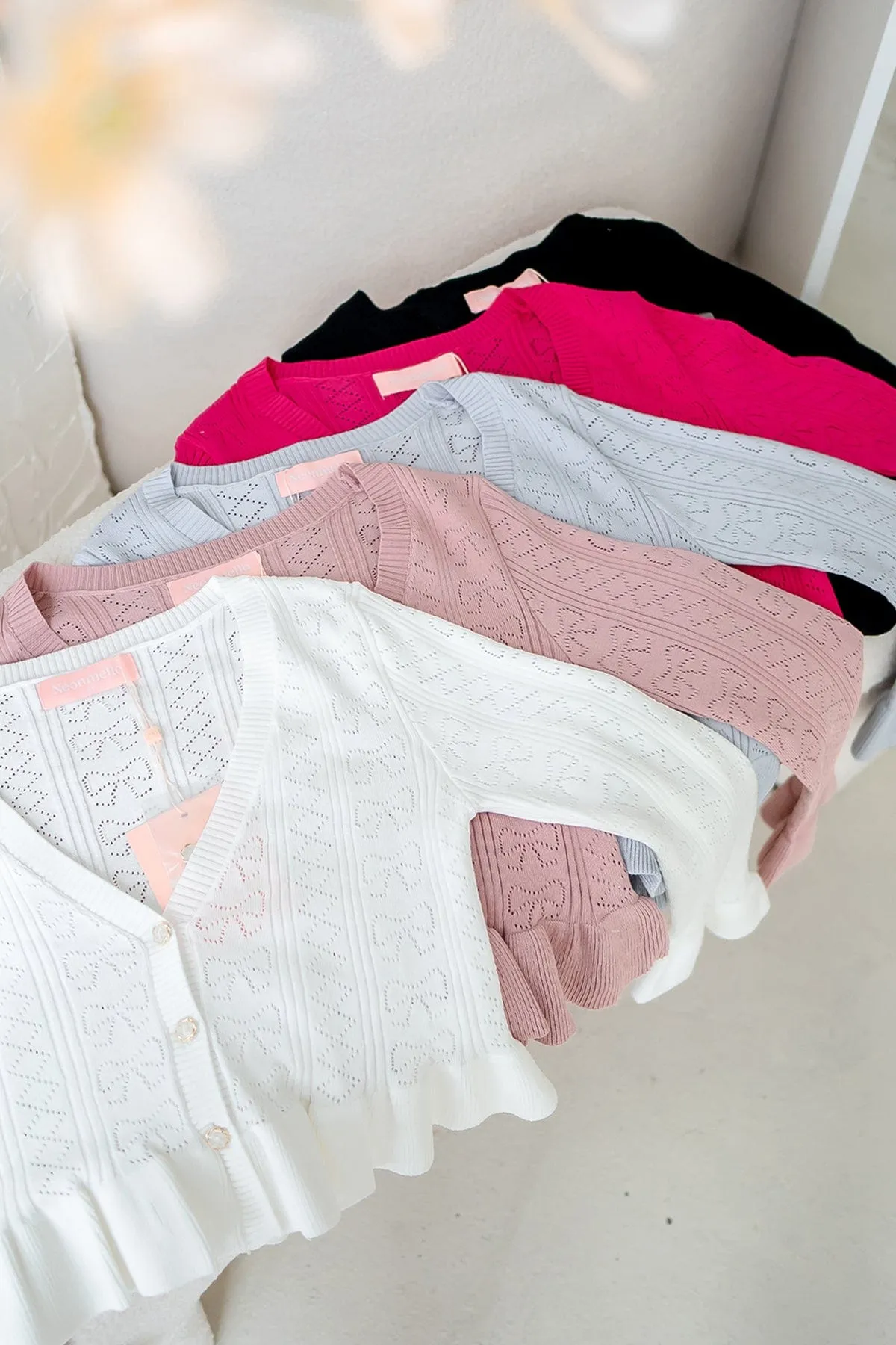 DANNI FLAIR CARDIGAN IN BLUSH PINK