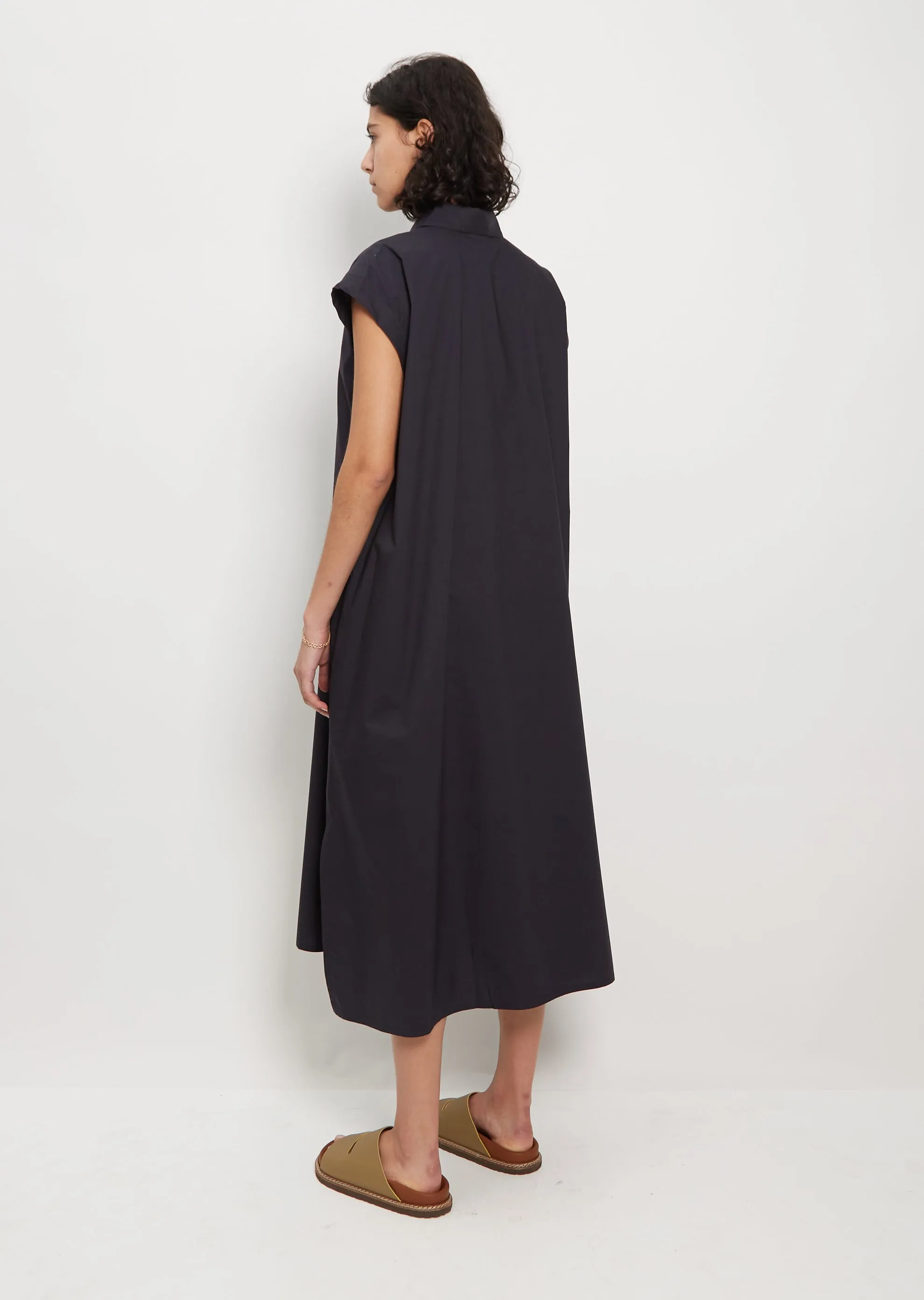 Deb Cotton Shirt Dress — Black