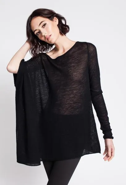 Dion Asymmetrical Tissue Knit Sweater