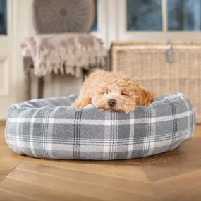 Donut Bed in Balmoral Dove Grey Tweed by Lords & Labradors