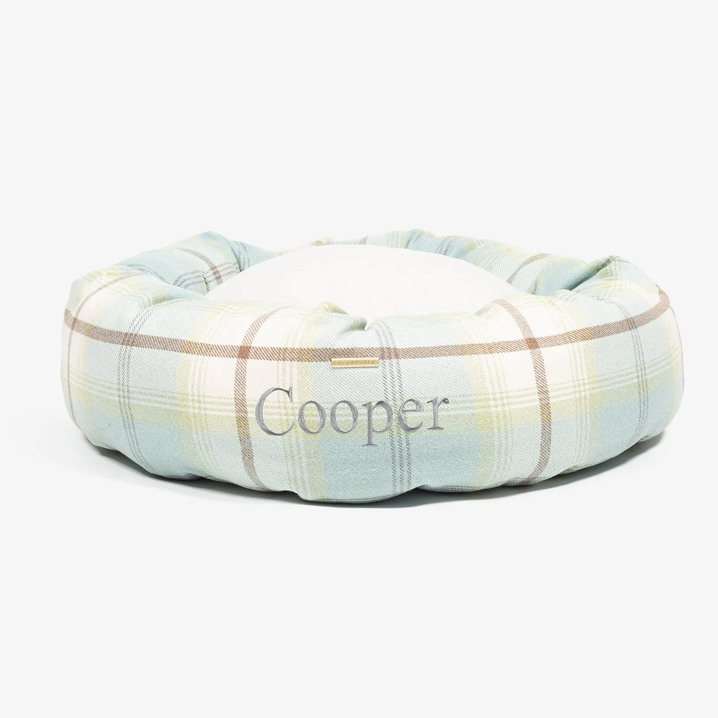 Donut Bed in Balmoral Duck Egg Tweed by Lords & Labradors
