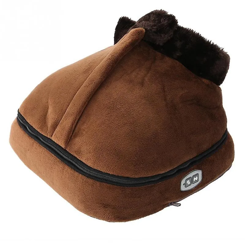EU Plug 2 In 1 Electric Heated Foot Warmer Cosy Unisex Velvet Feet Heated Foot Warmer Massager Big Slipper Foot Heat Warm Massage Shoes Fa1169