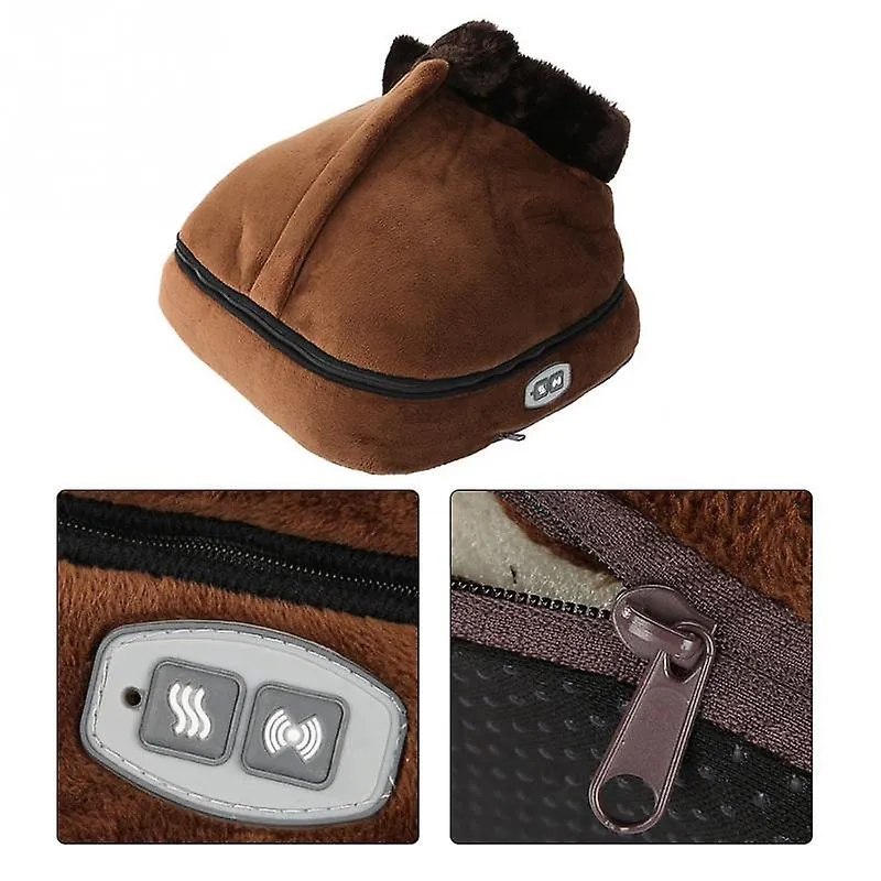 EU Plug 2 In 1 Electric Heated Foot Warmer Cosy Unisex Velvet Feet Heated Foot Warmer Massager Big Slipper Foot Heat Warm Massage Shoes Fa1169