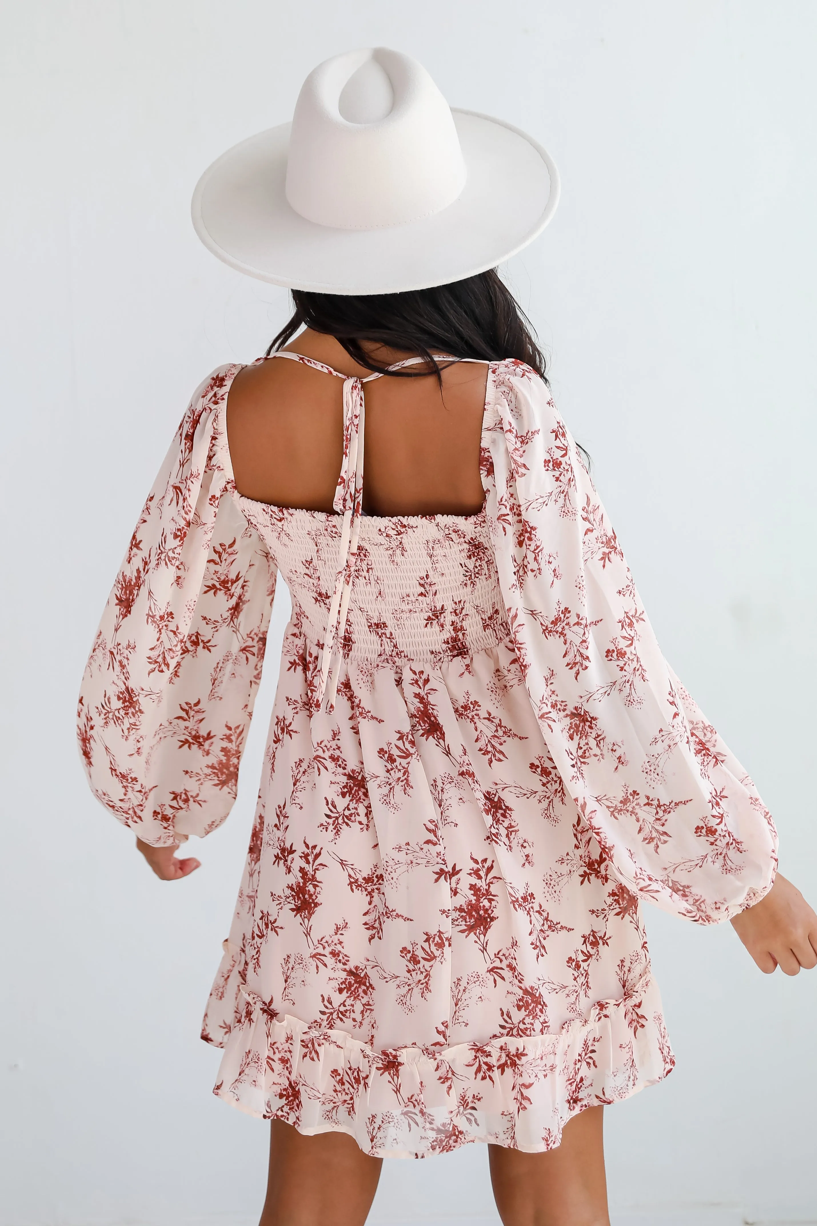 FINAL SALE - Authentic Glamour Blush Floral Mini Dress