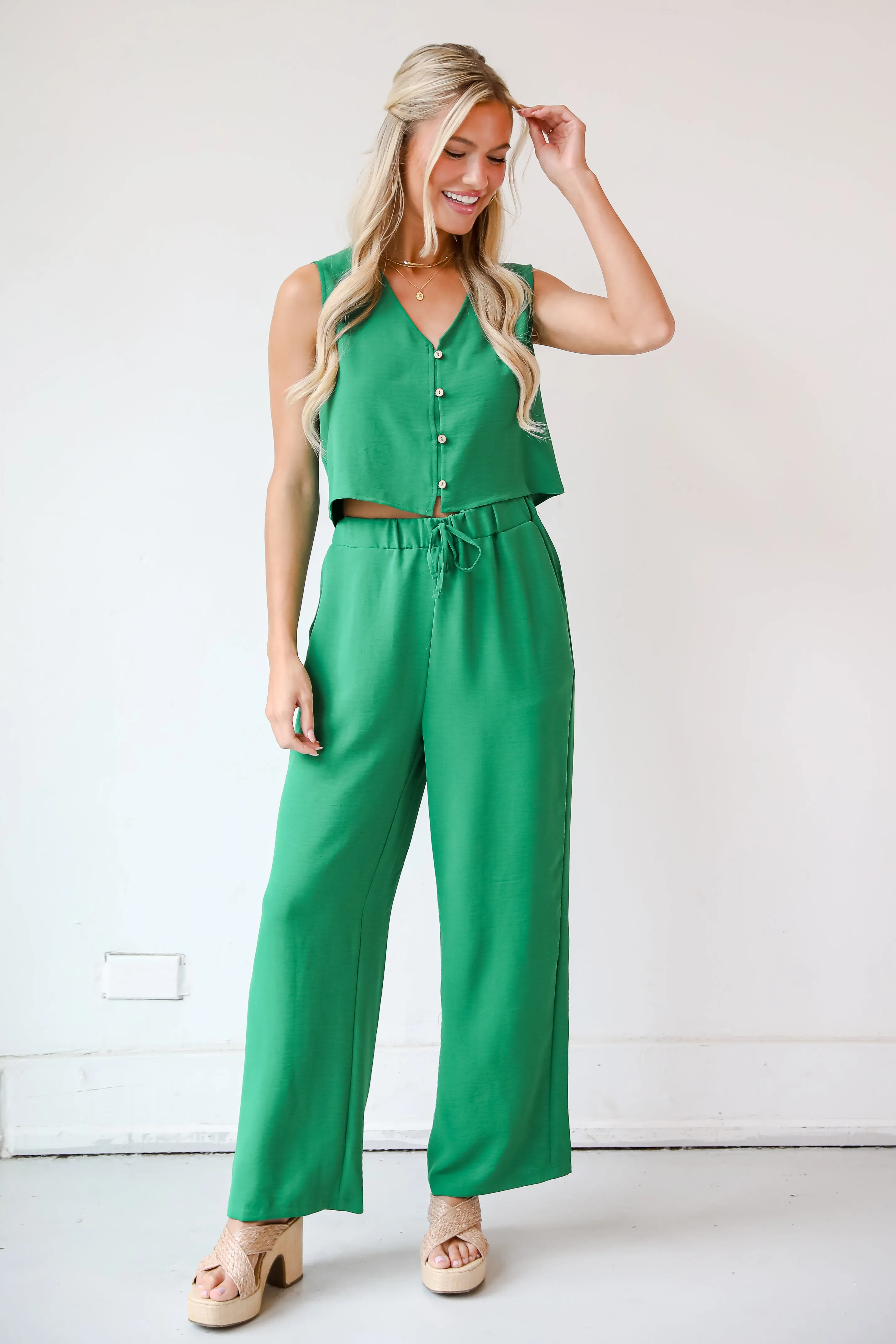 FINAL SALE - Cute Possibilities Green Tank - DU DEAL