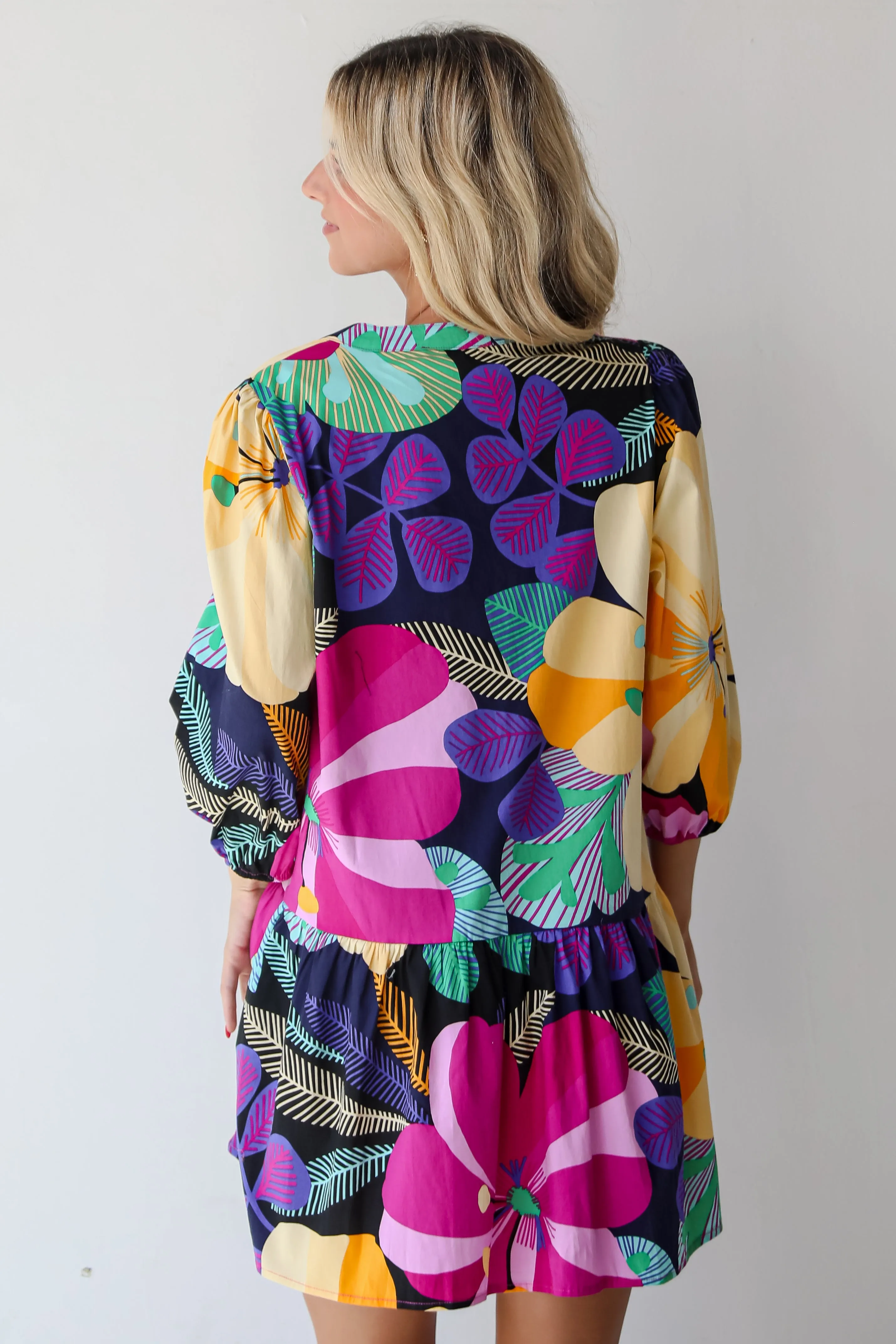 FINAL SALE - Exemplary Charm Multicolored Floral Mini Dress