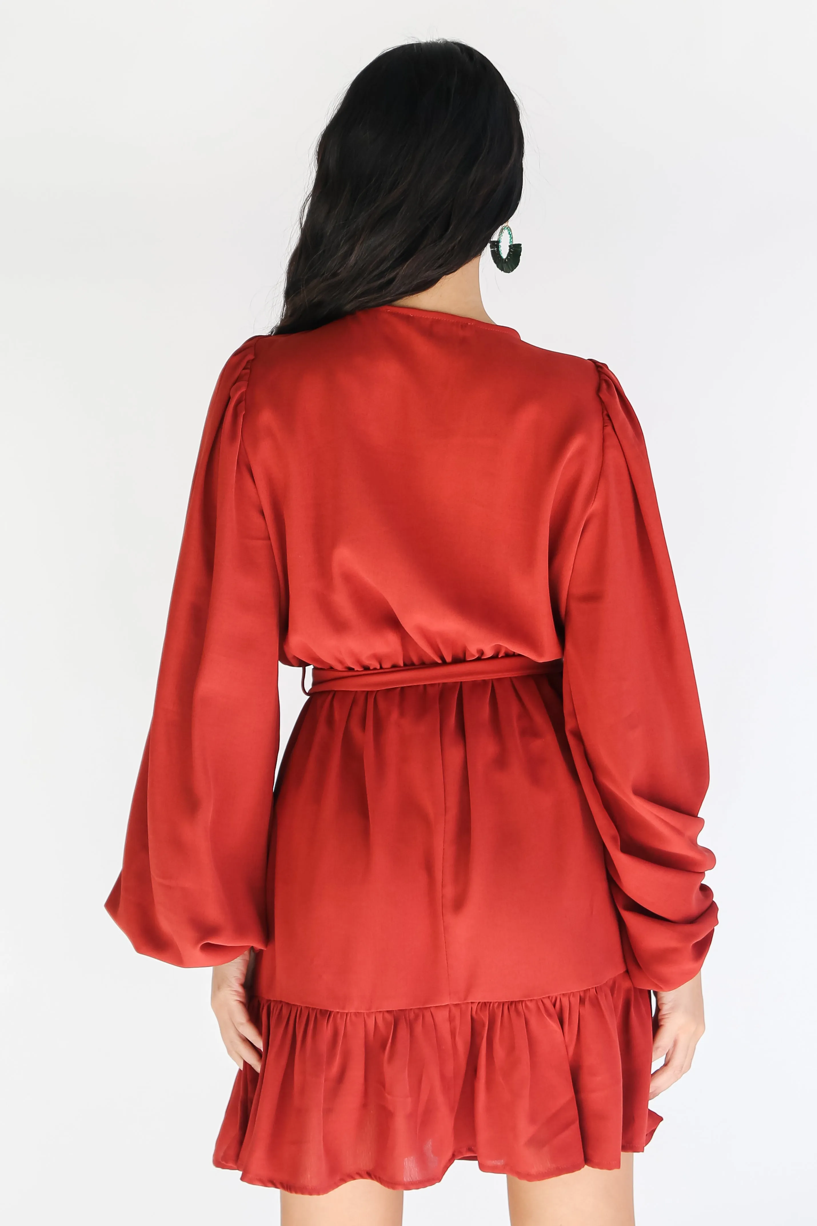 FINAL SALE - Sensational Darling Rust Mini Dress - DOORBUSTER