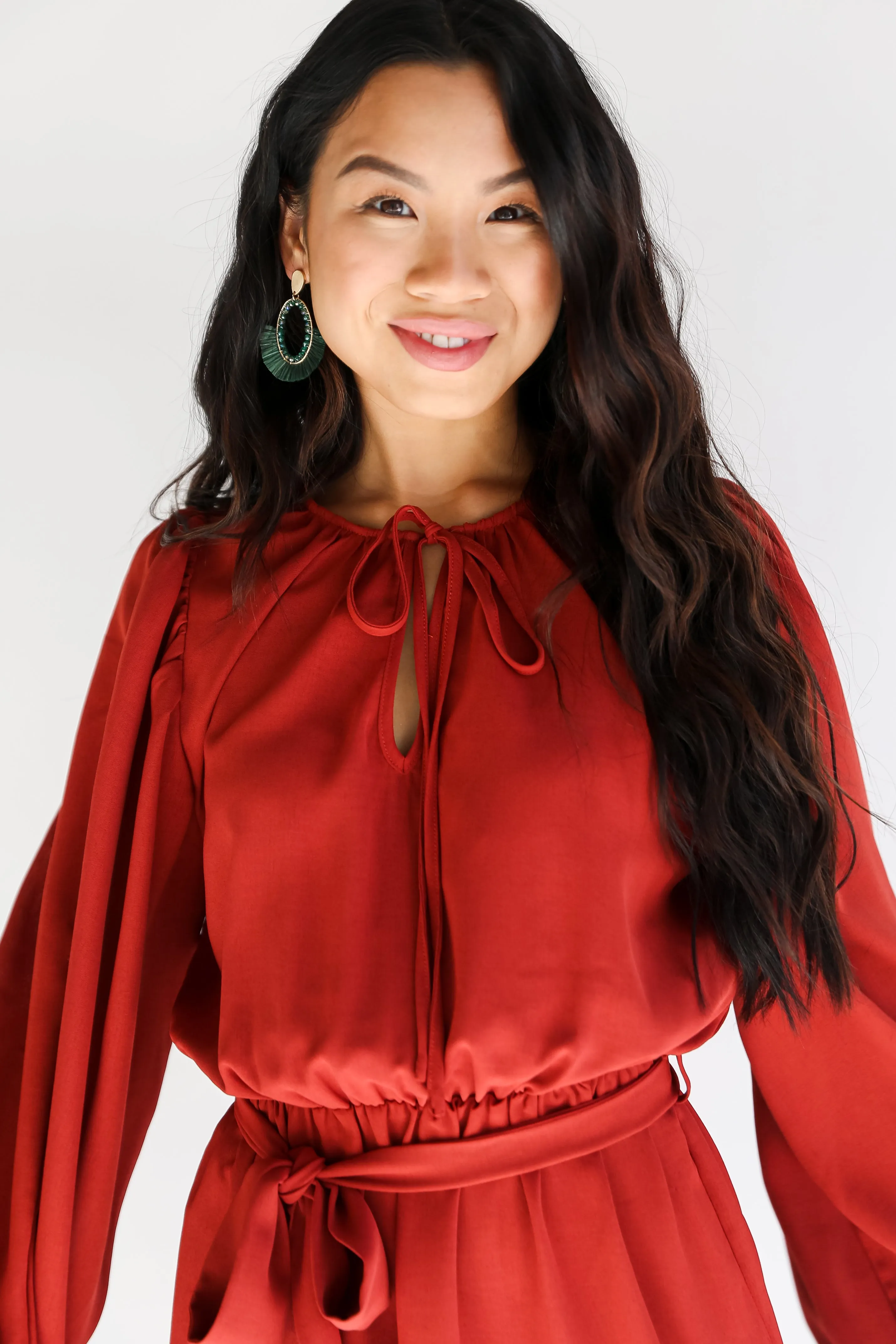FINAL SALE - Sensational Darling Rust Mini Dress - DOORBUSTER