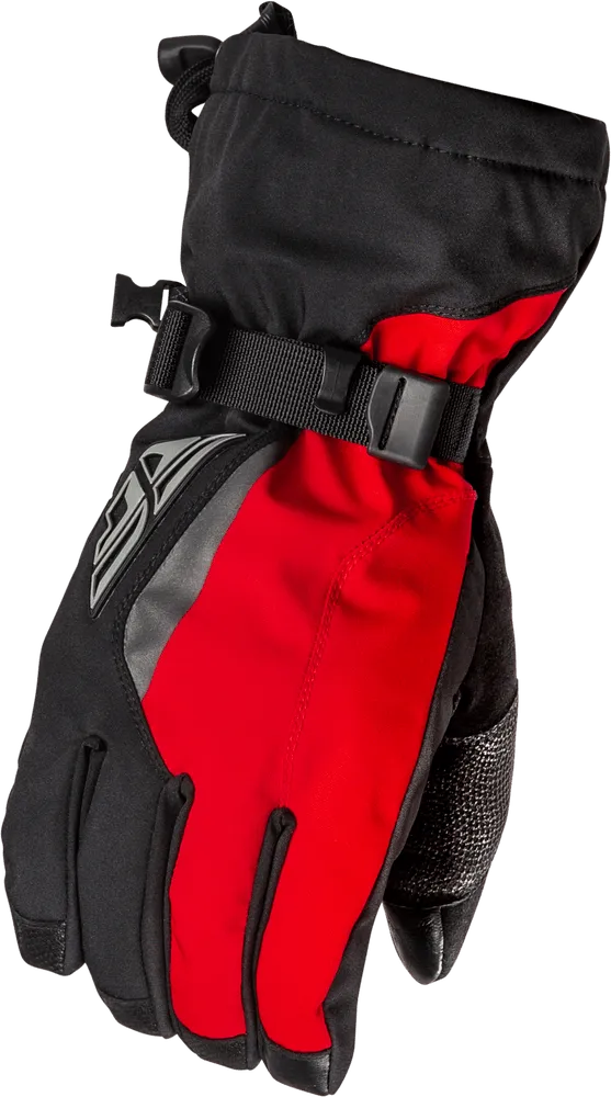 Fly Racing Title Gauntlet Gloves Black/Red