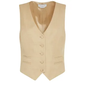 Gilet "Coleridge" in lana beige
