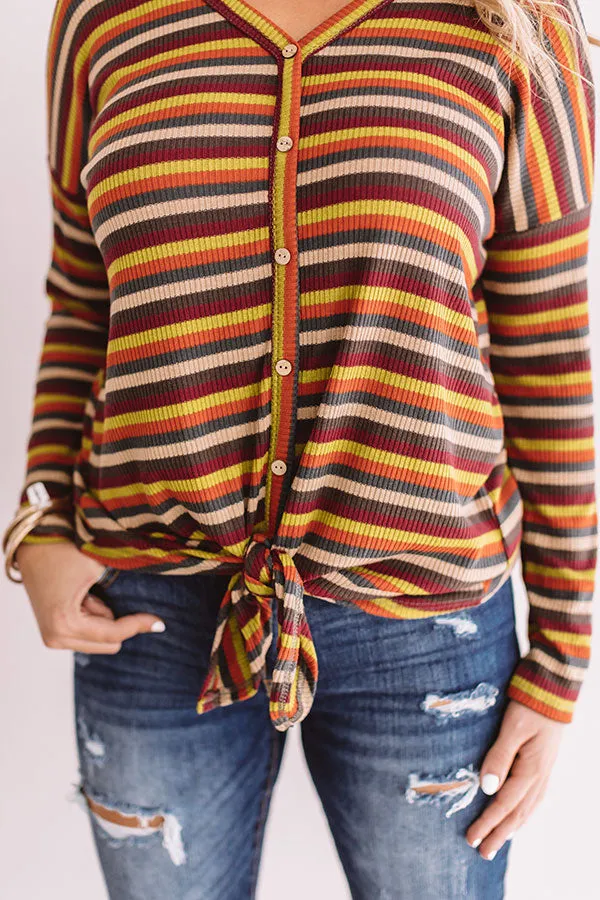 Good Vibes Stripe Shift Top