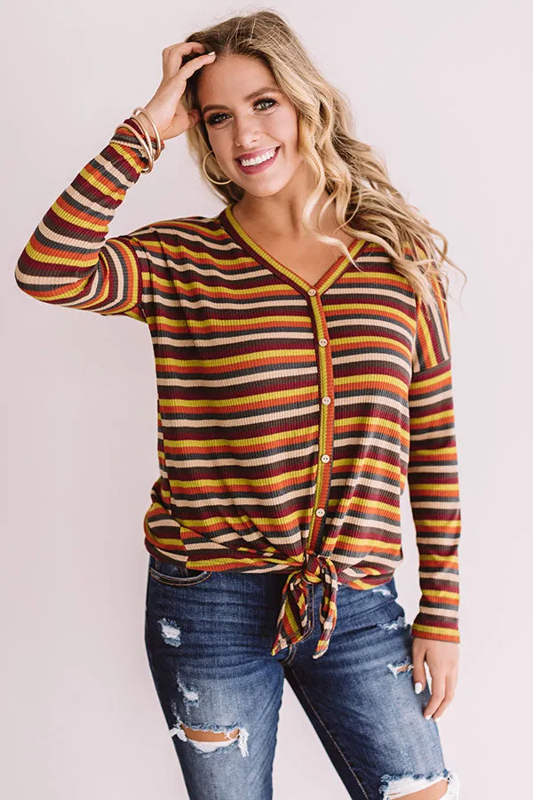 Good Vibes Stripe Shift Top