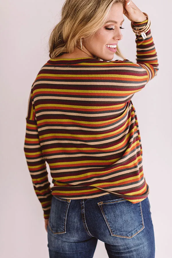 Good Vibes Stripe Shift Top