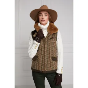 Holland Cooper Aviator Ladies Tweed Gilet - Hailes Green