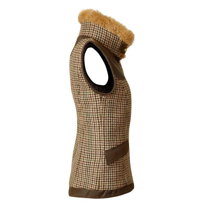 Holland Cooper Aviator Ladies Tweed Gilet - Hailes Green