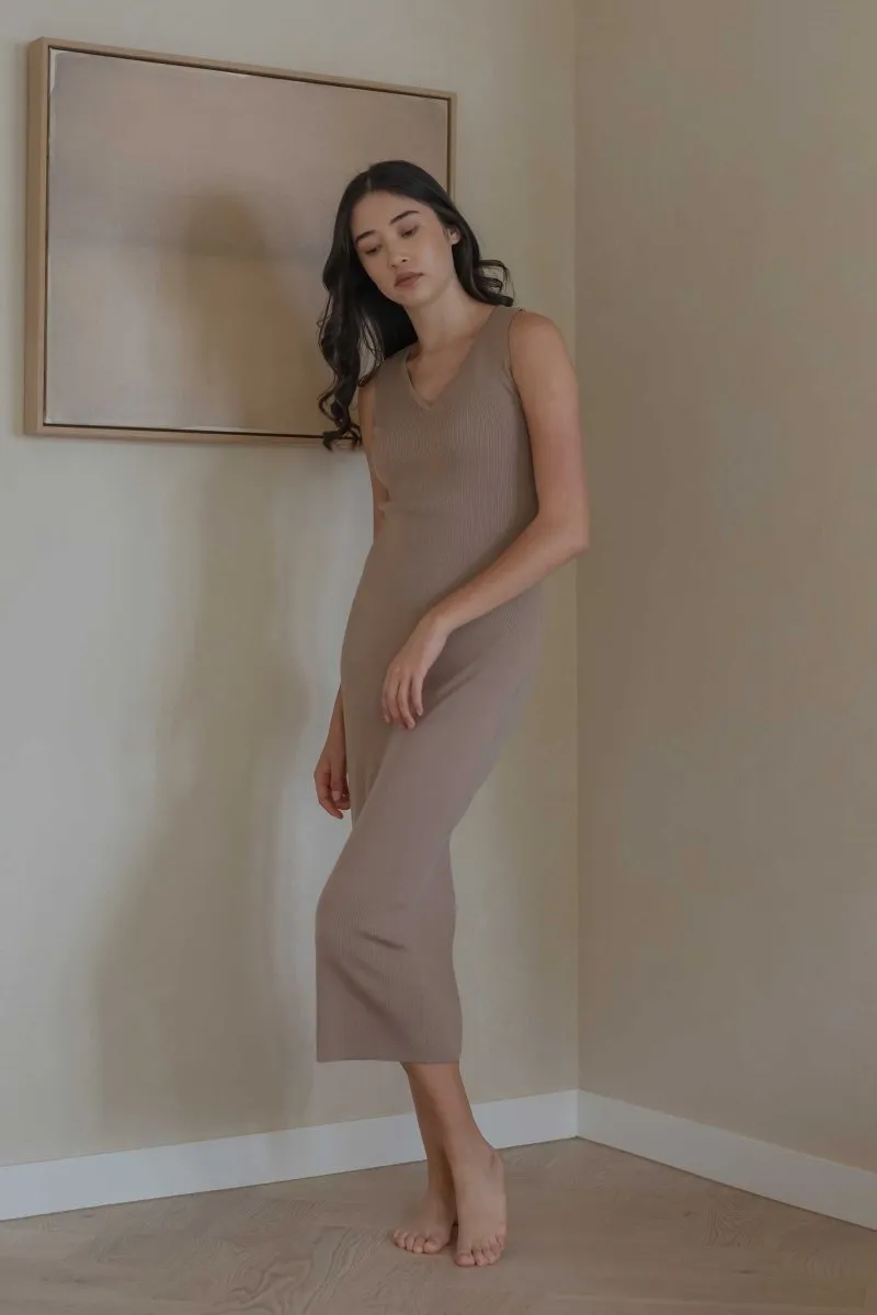 Knit Bateau Neckline Dress
