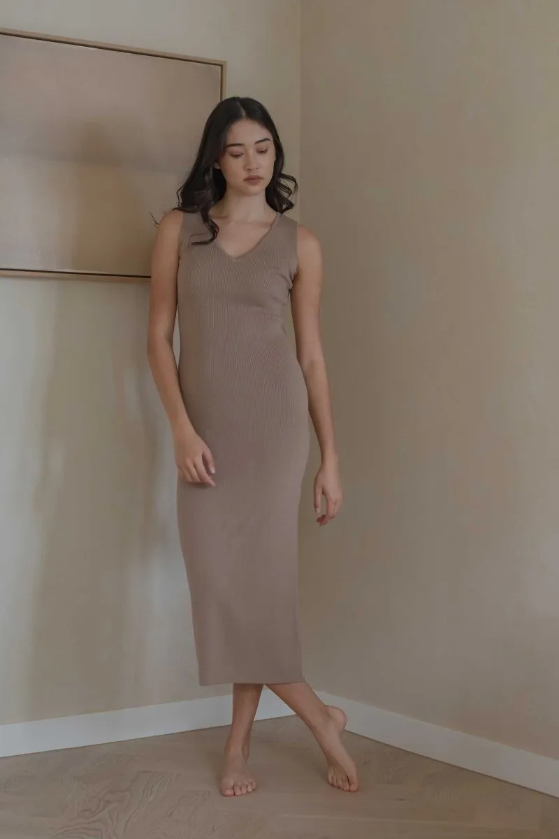 Knit Bateau Neckline Dress
