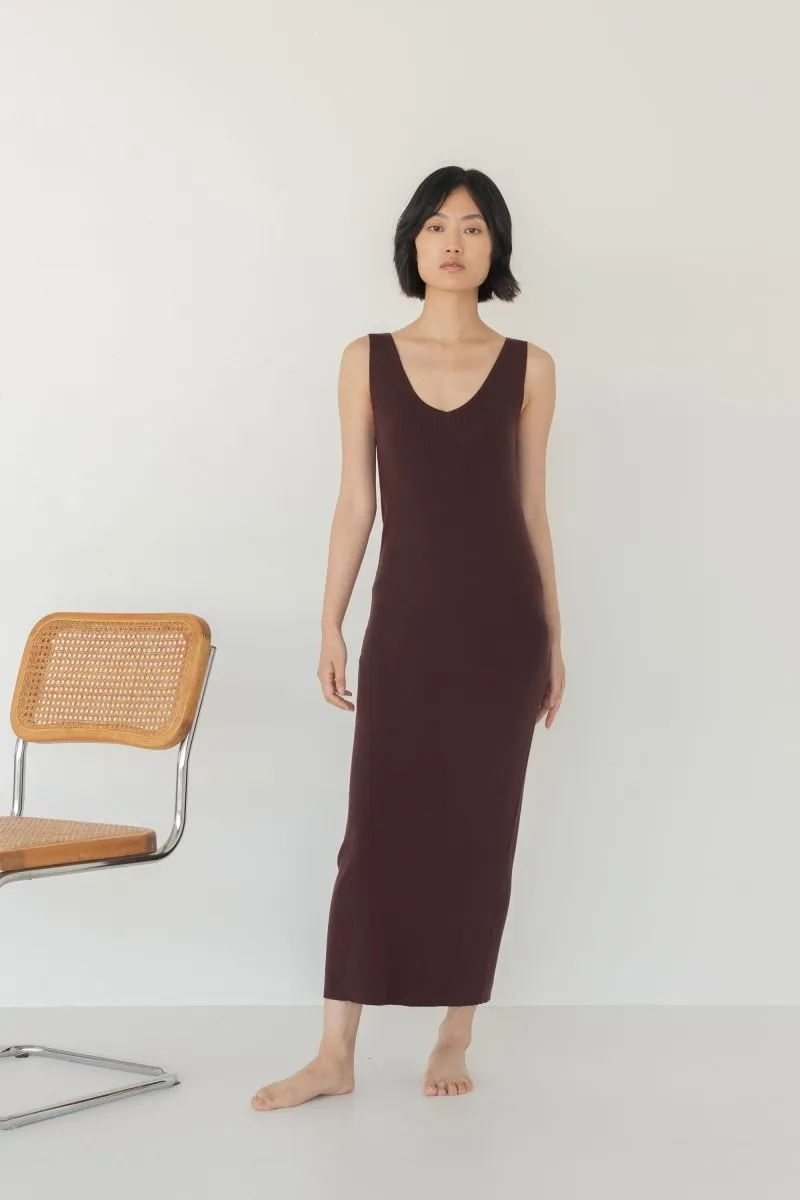 Knit Bateau Neckline Dress