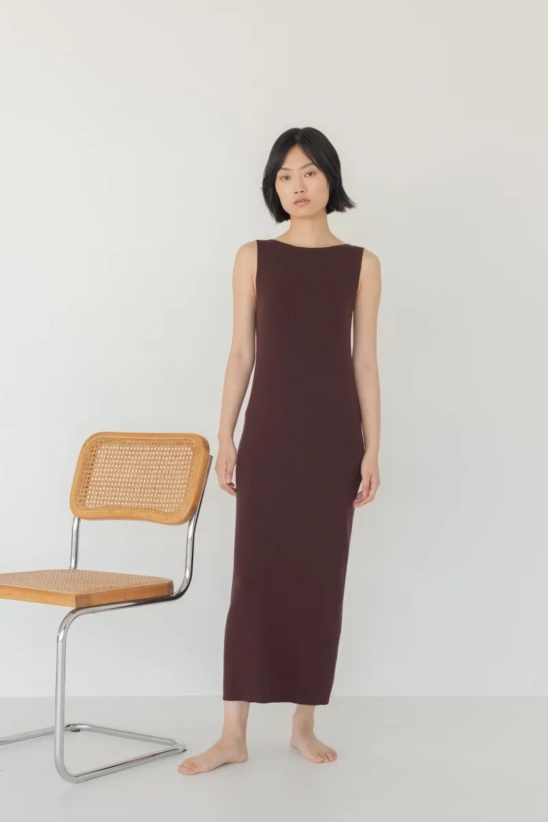 Knit Bateau Neckline Dress