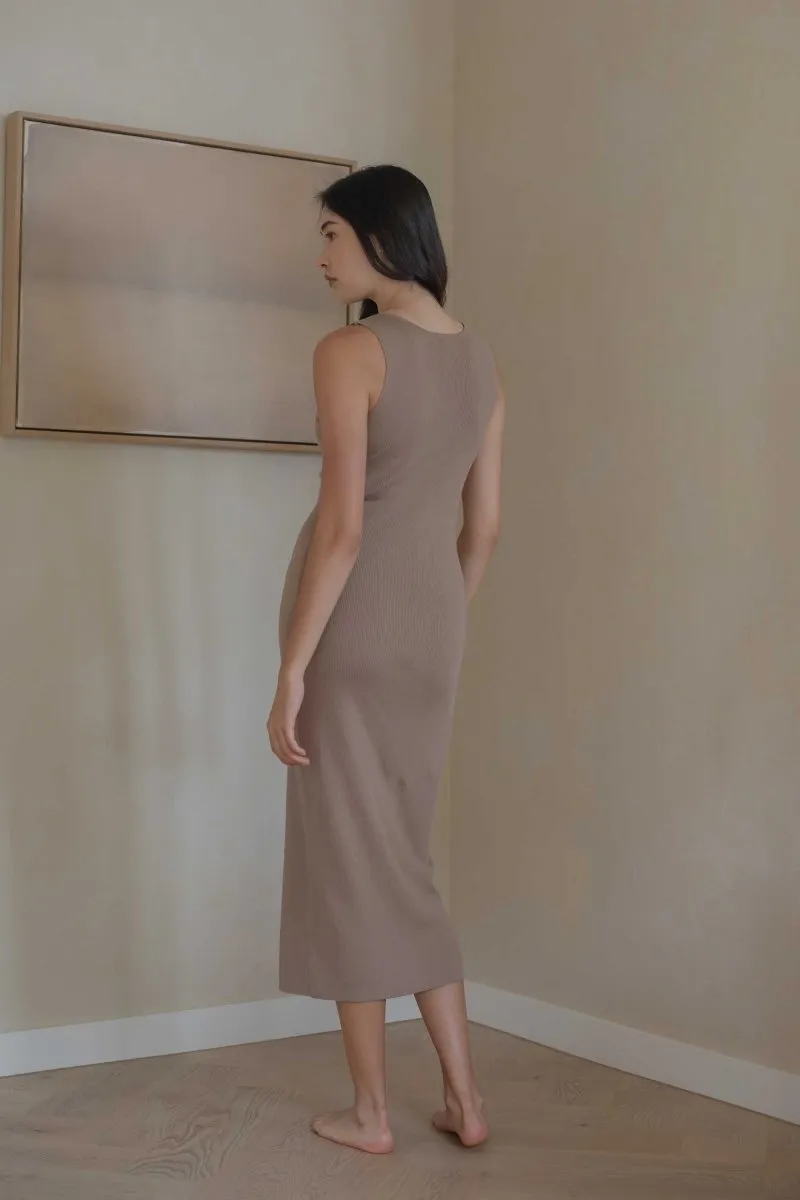 Knit Bateau Neckline Dress