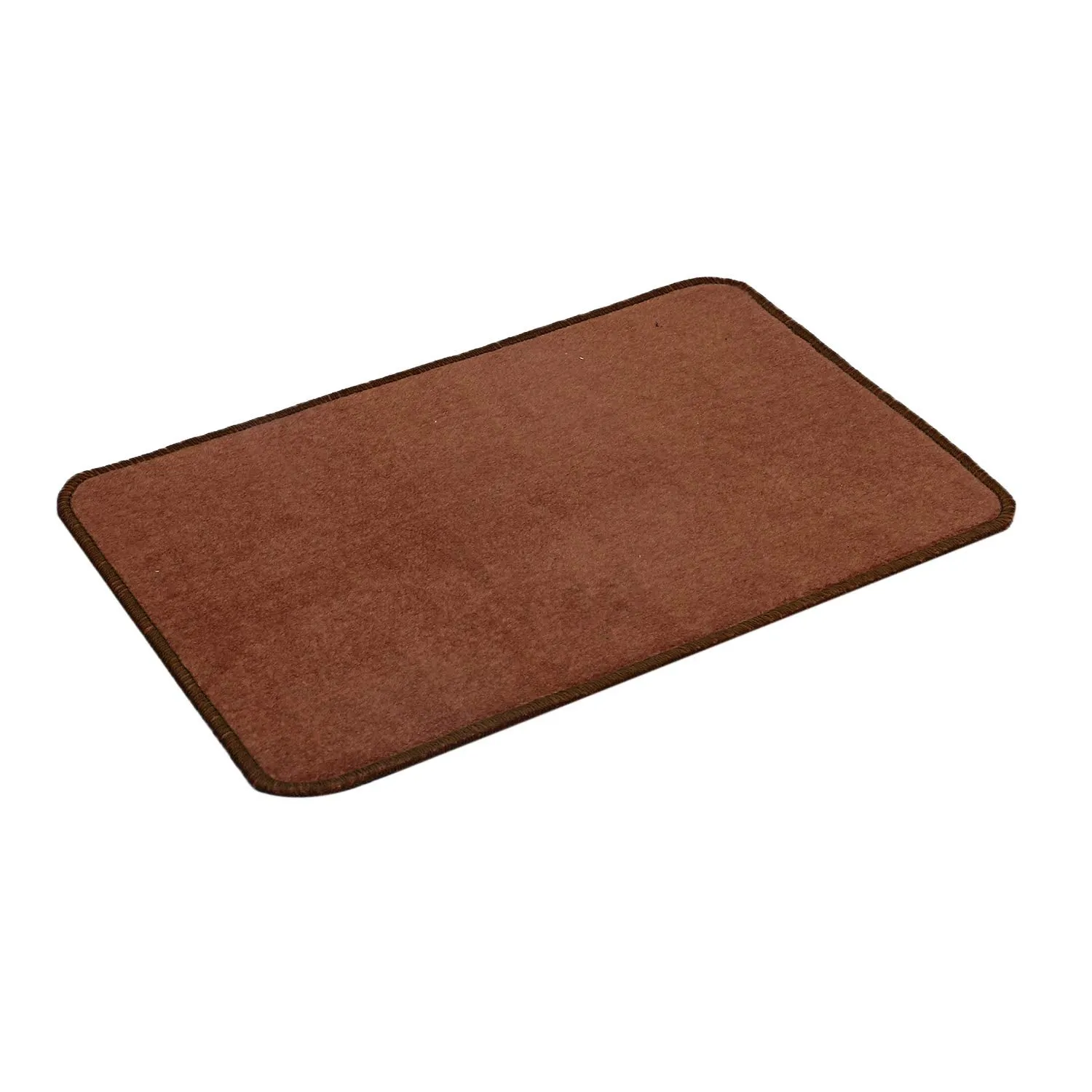 Kuber Industries Microfiber Anti Slip 4 Pieces Bath Mat 22"x14", Brown-CTKTC28442