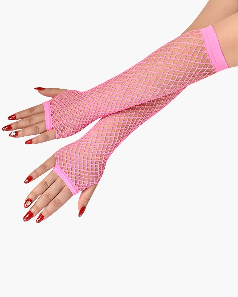 Lace Fingerless Mesh Fishnet Gloves