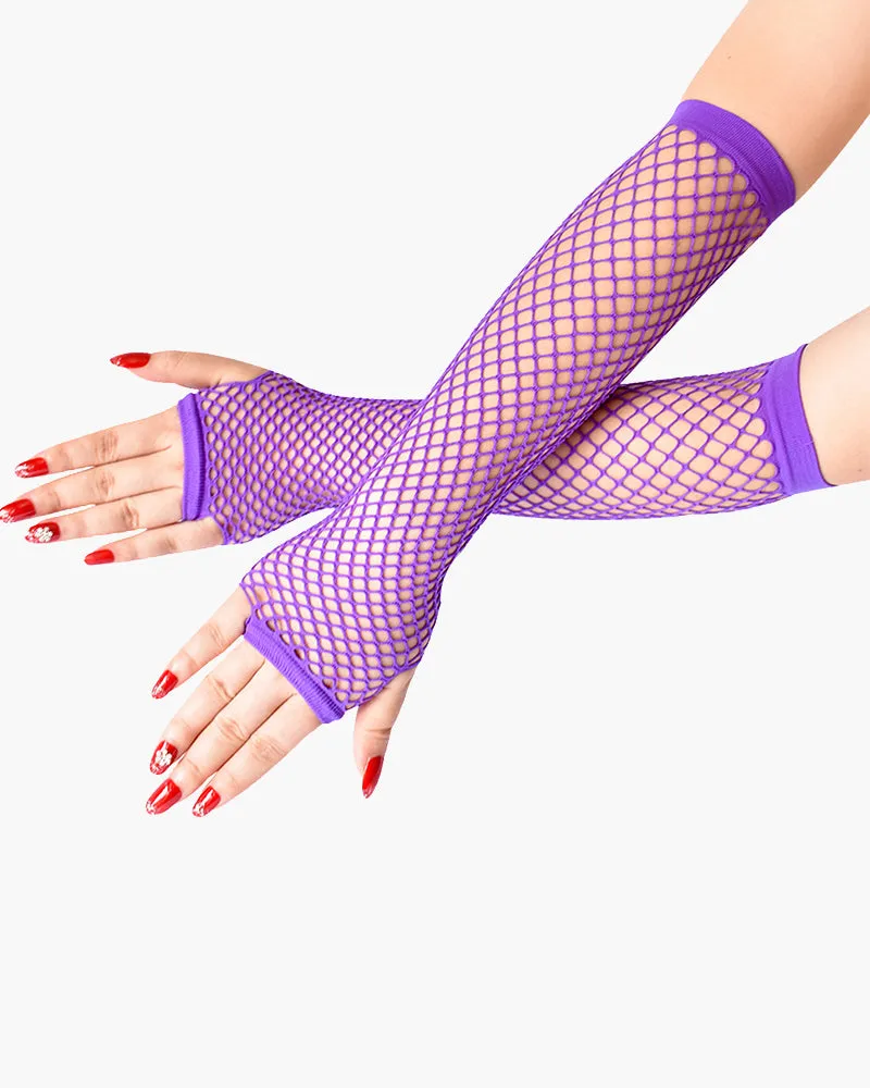 Lace Fingerless Mesh Fishnet Gloves