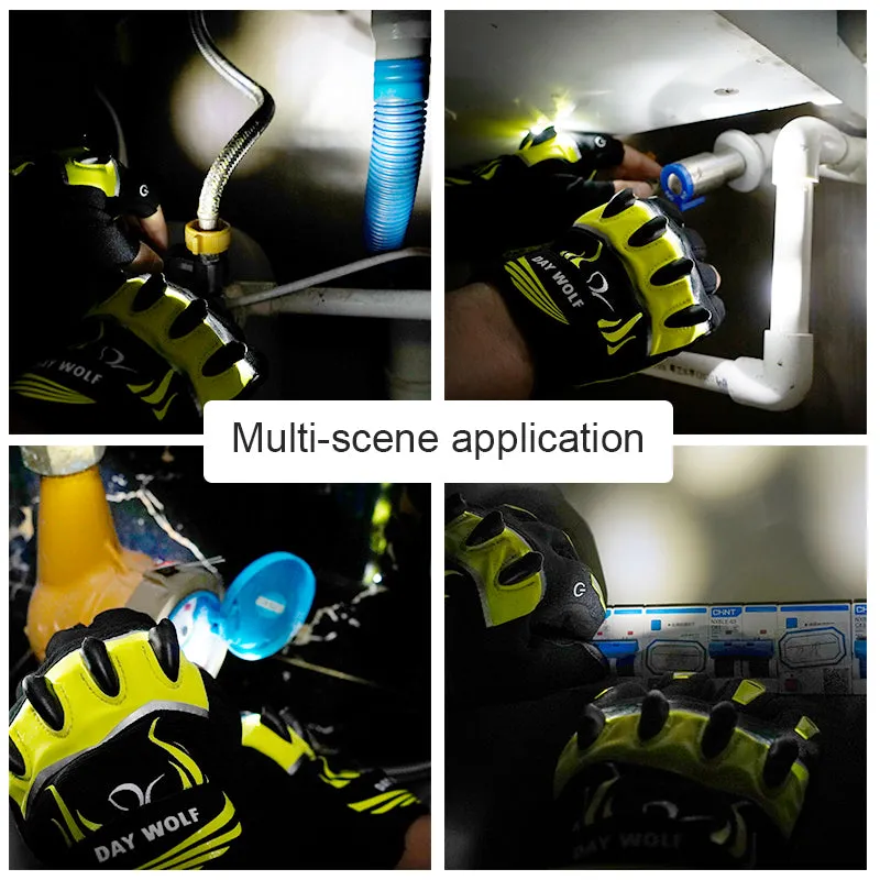 Led Gloves Finger lights Cycling Gloves Outdoor For Fishing