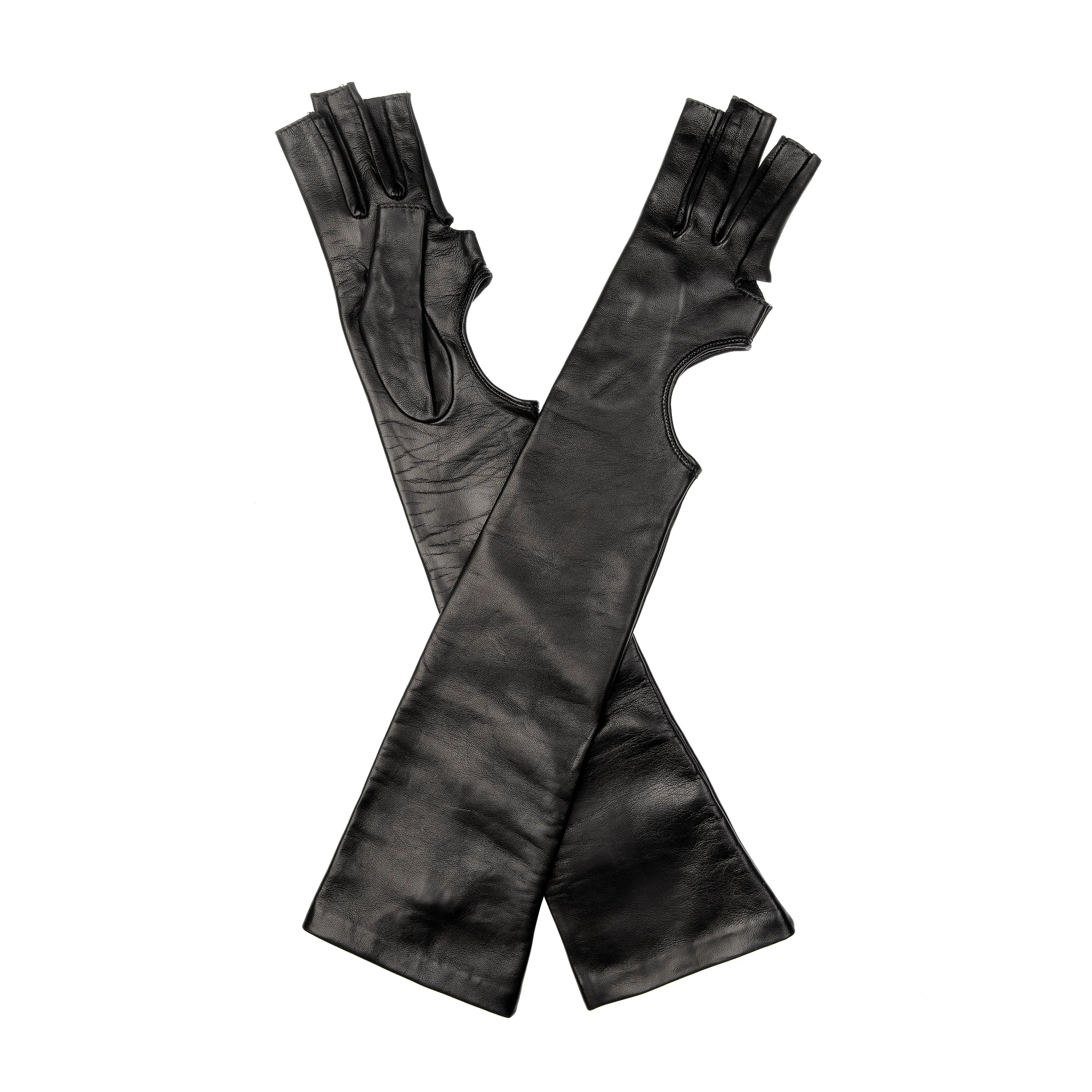 Montserrat Fingerless - Women's Cut Out Fingerless Leather Gloves