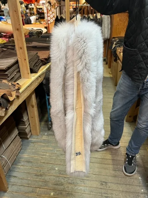 Natural Blue Fox Fur Hood Ruff