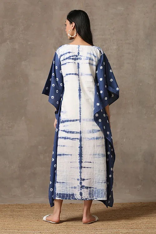 Okhai 'Crayfish' Pure Cotton Tie and Dye Kaftan Dress