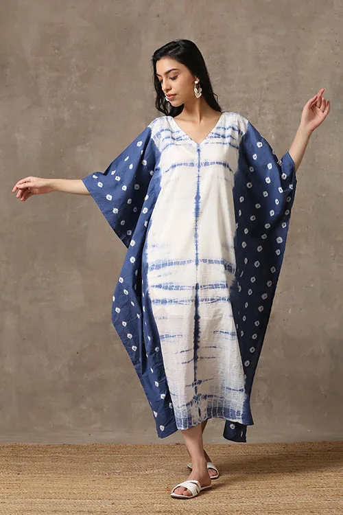 Okhai 'Crayfish' Pure Cotton Tie and Dye Kaftan Dress