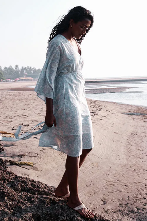 Okhai 'Spring Dance' Mul Cotton Hand Block Printed Dress
