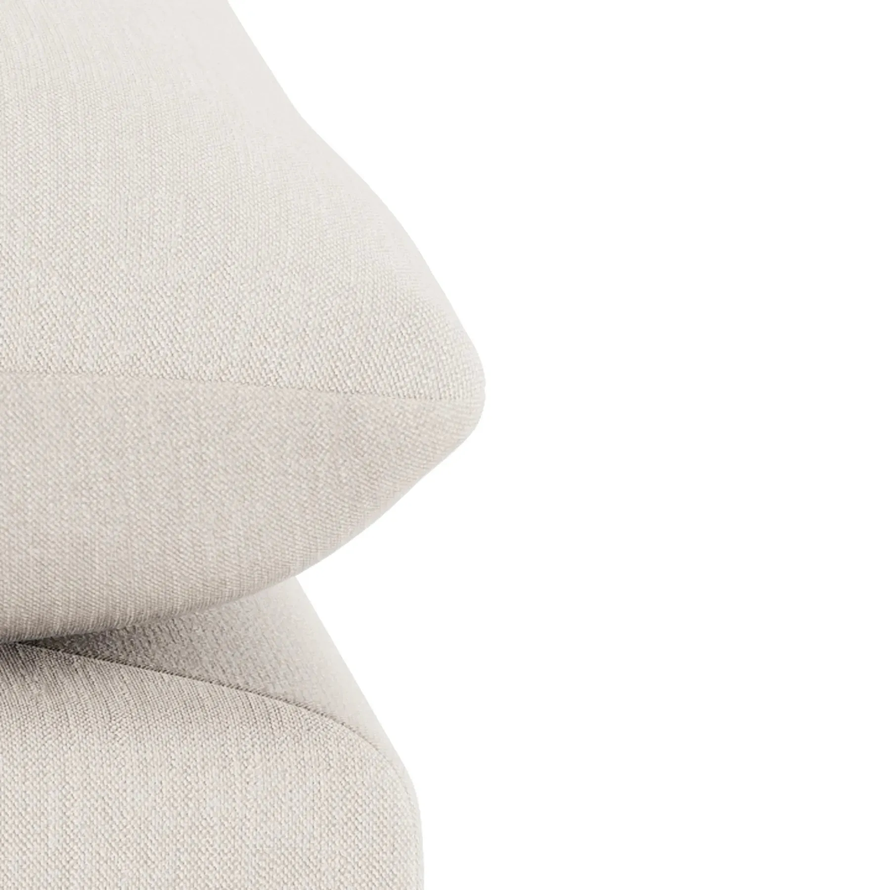 Sidney Slipcover Ottoman - Silex Off White