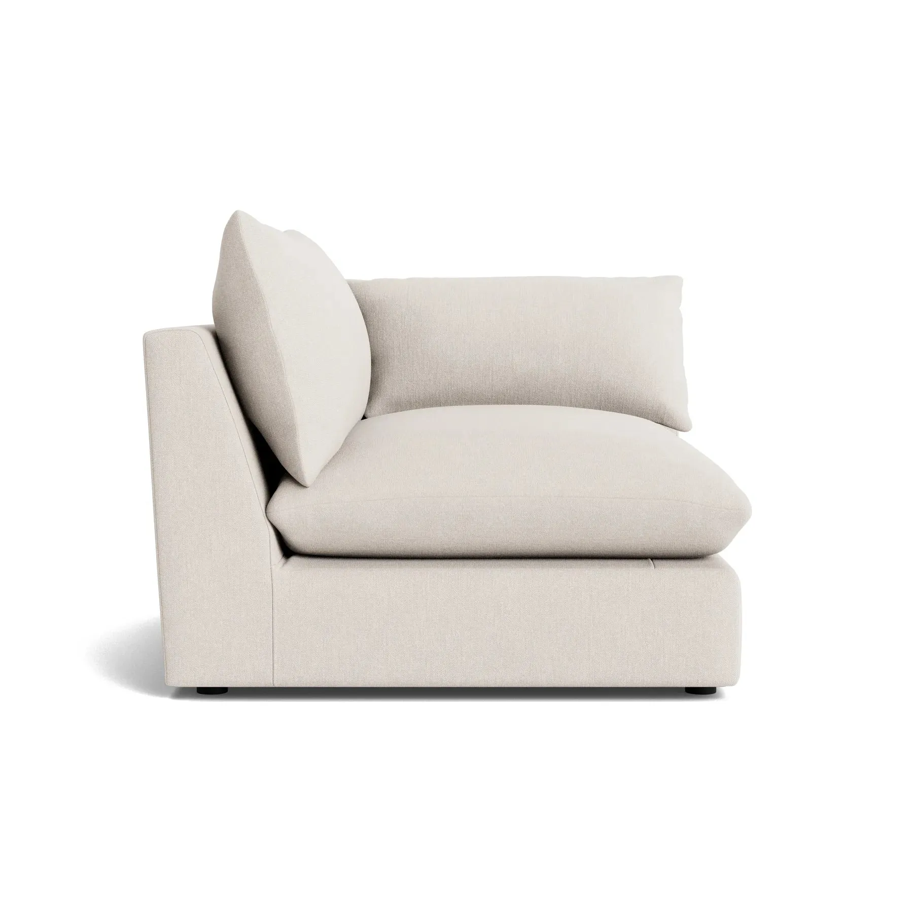 Sidney Slipcover Right Corner Module - Silex Off White