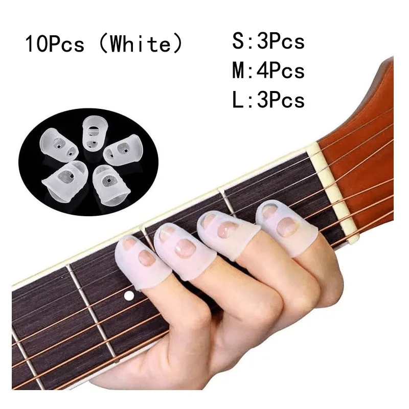 Silicone Guitar Finger Protectors  Set of 10 for Comfortable Playing