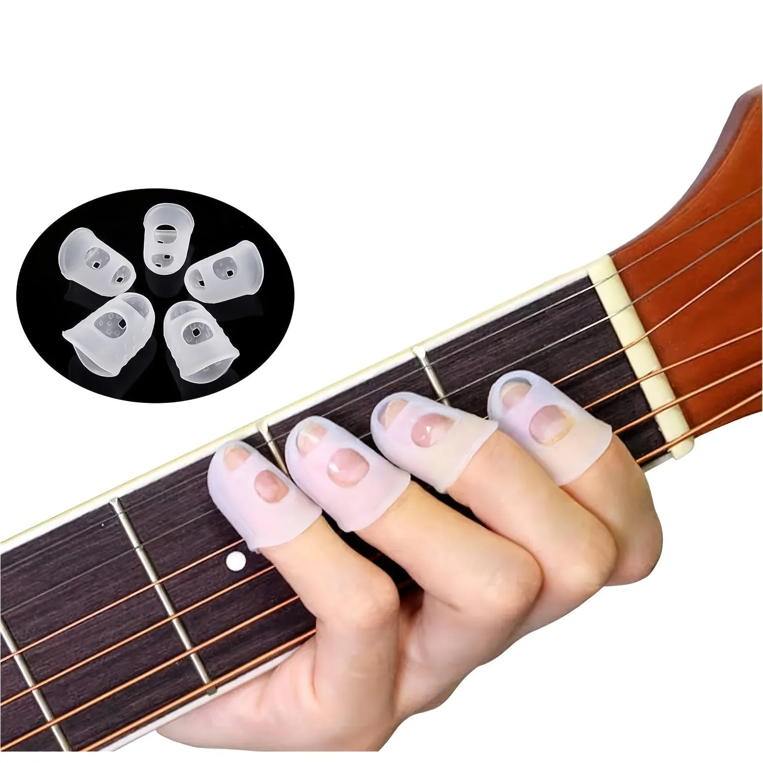 Silicone Guitar Finger Protectors  Set of 10 for Comfortable Playing