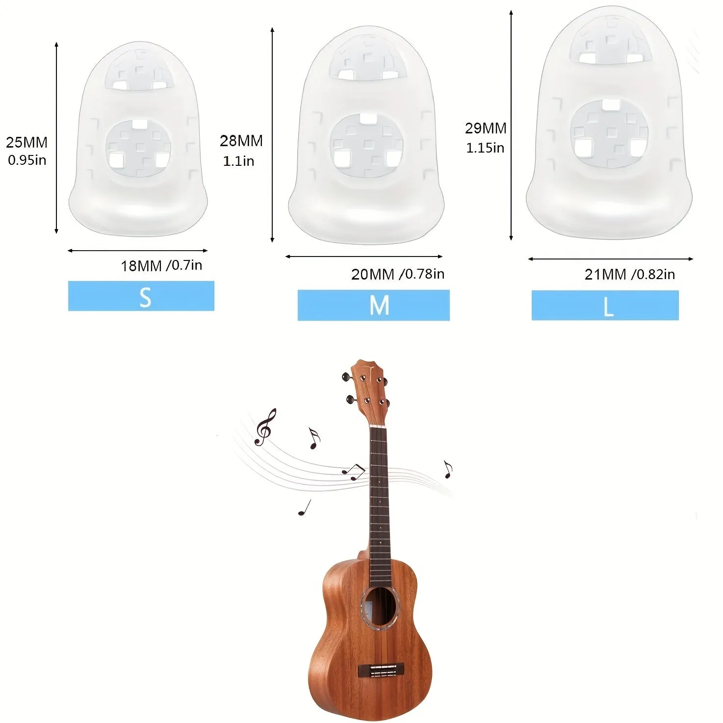 Silicone Guitar Finger Protectors  Set of 10 for Comfortable Playing