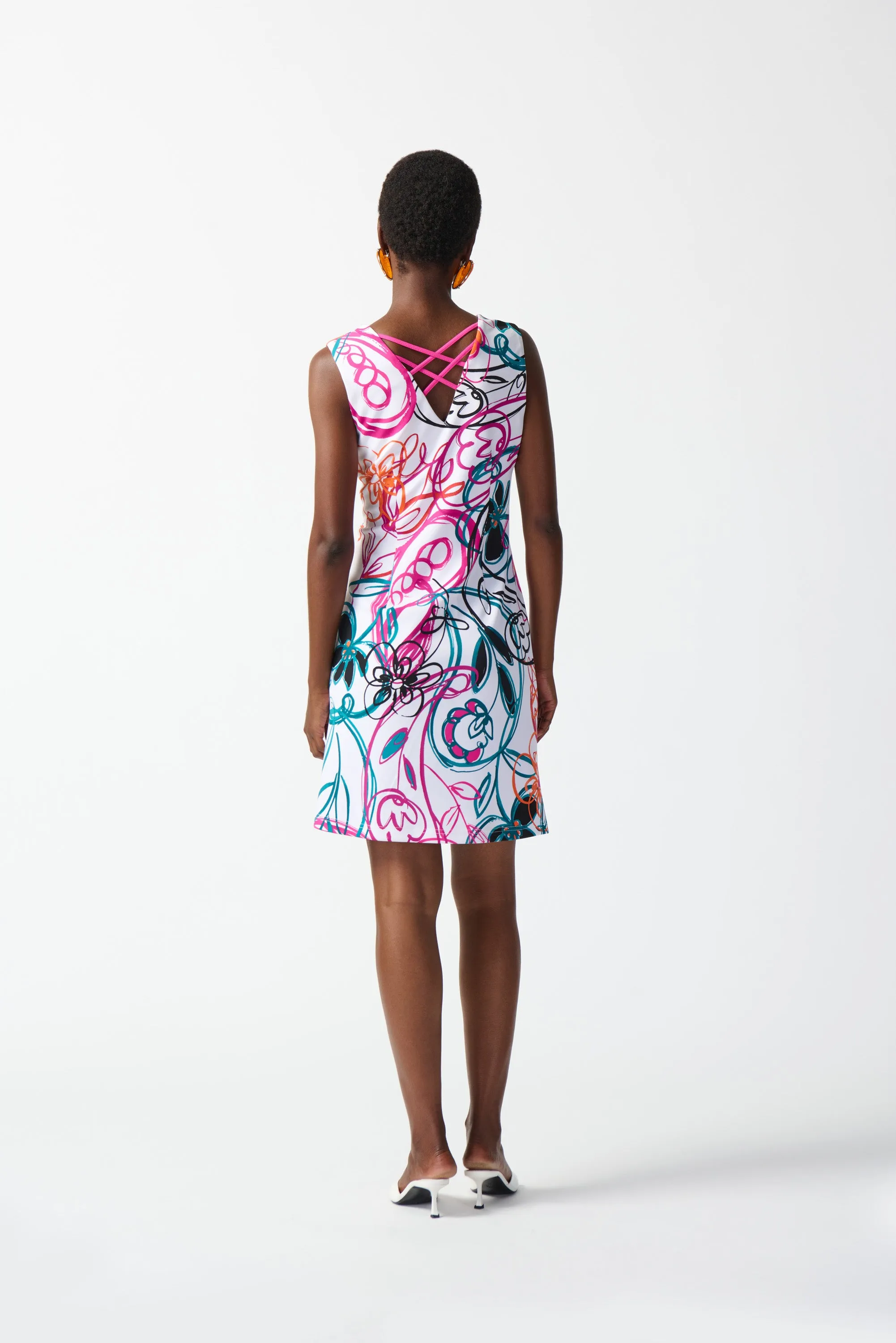 Silky Knit Paisley Print A-Line Dress
